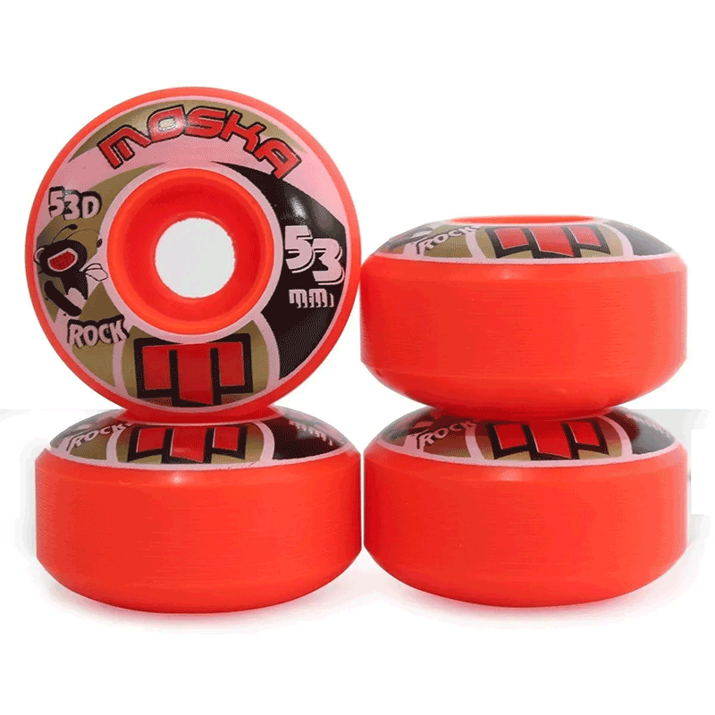 Roda Moska 53mm Skate Orange Rock 53d 101 A