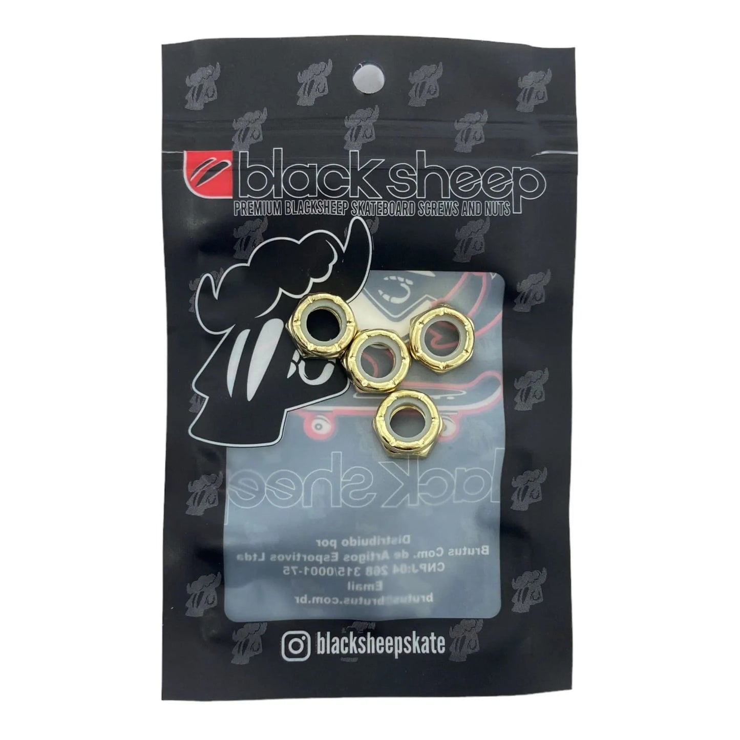 Jogo de porcas do eixo Black Sheep - Dourado